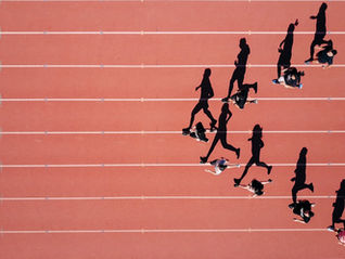 Athleten laufen an Leichtathletik-Weltmeisterschaften
