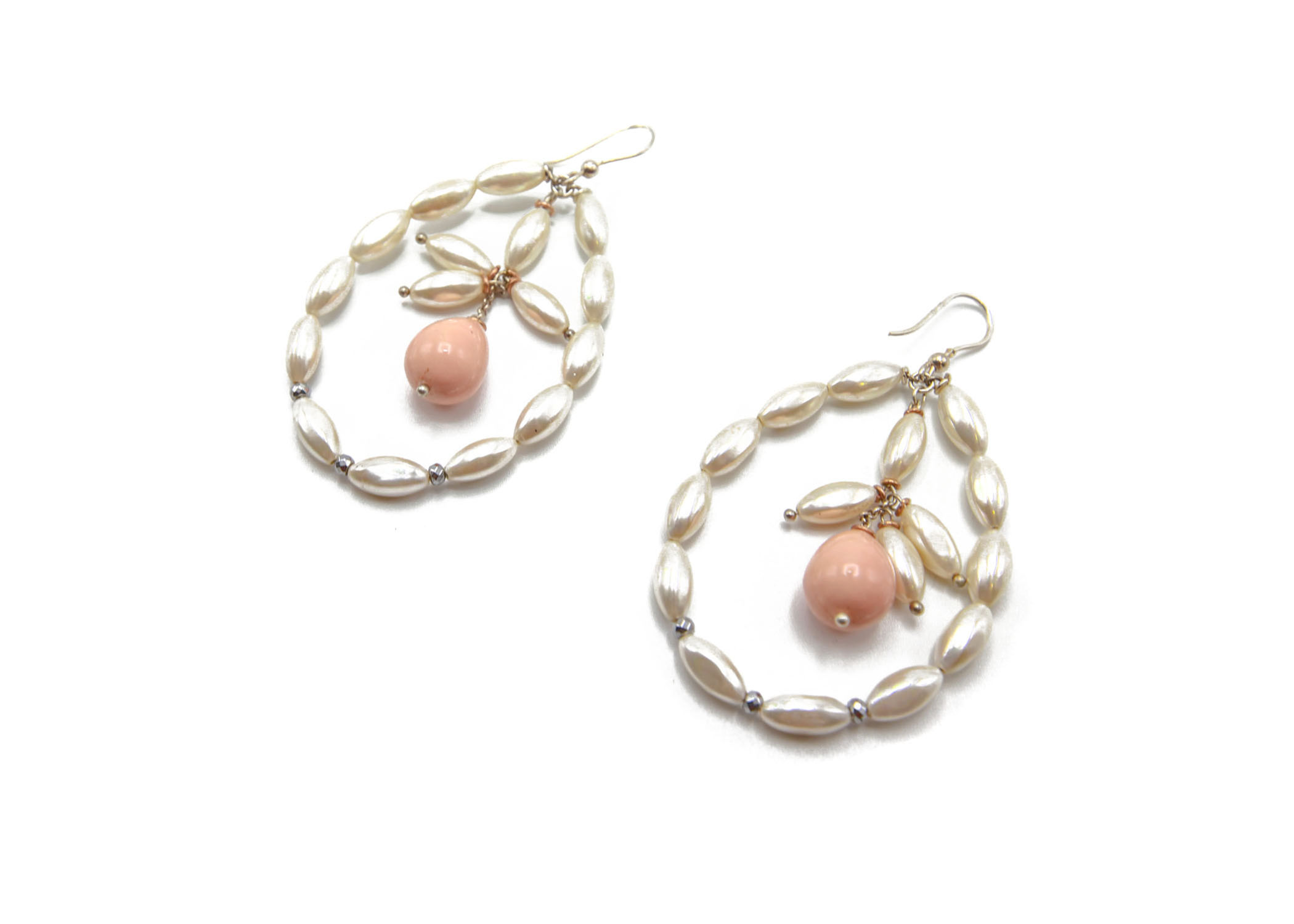 #earring #madreperla #pink&white
