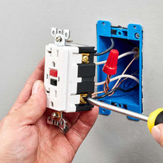 GFCI Outlets are required to be in rooms that associates with running water. 