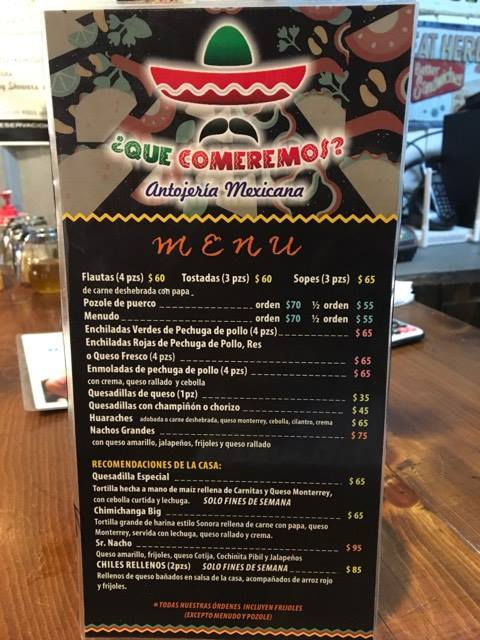 QUE COMEREMOS