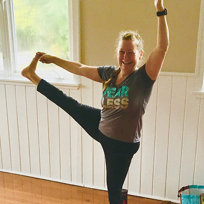 Yoga standing hand to big toe pose