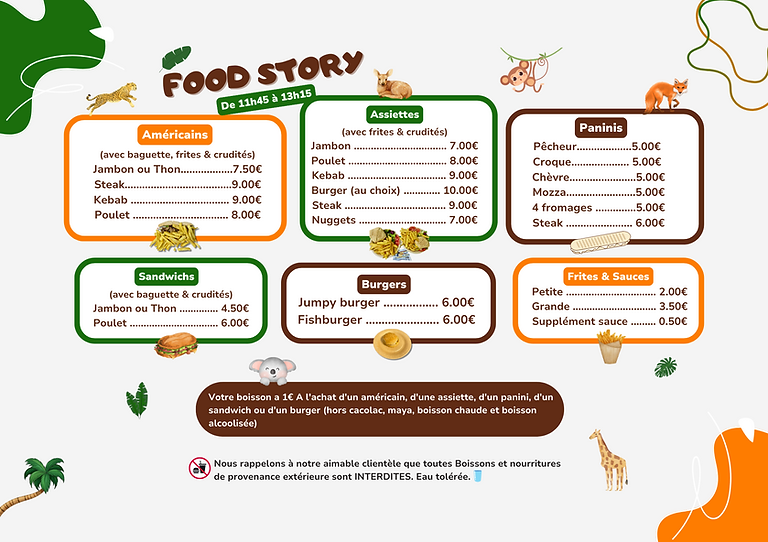 Menu Food Story 