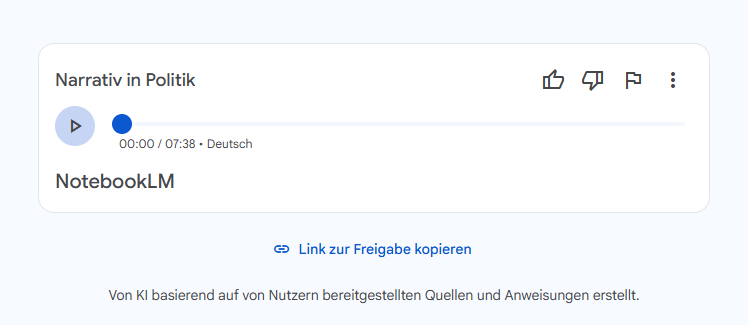 Screenshot: Der Podcast ist fertig