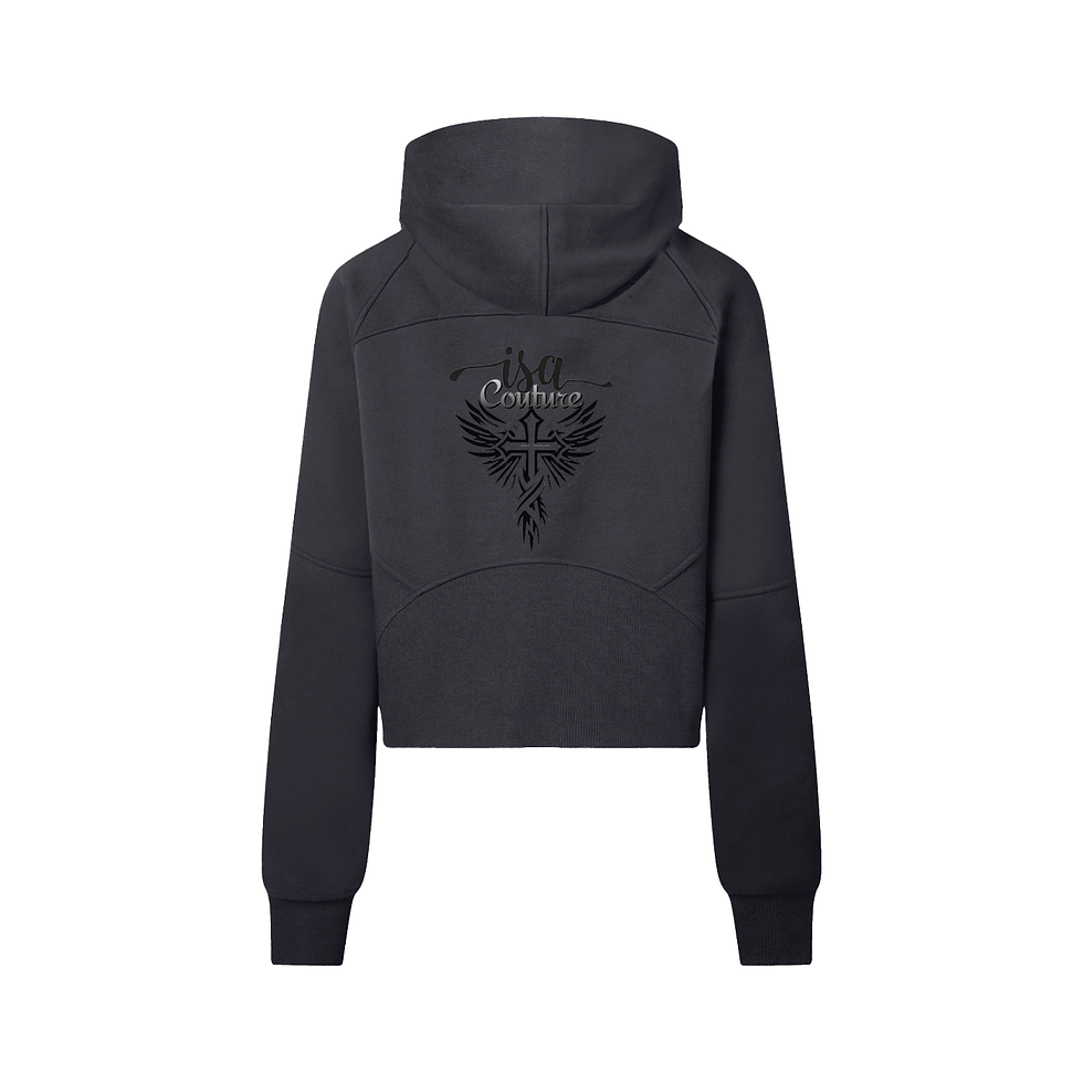 Thumbnail: Cropped Half-Zip Hoodie