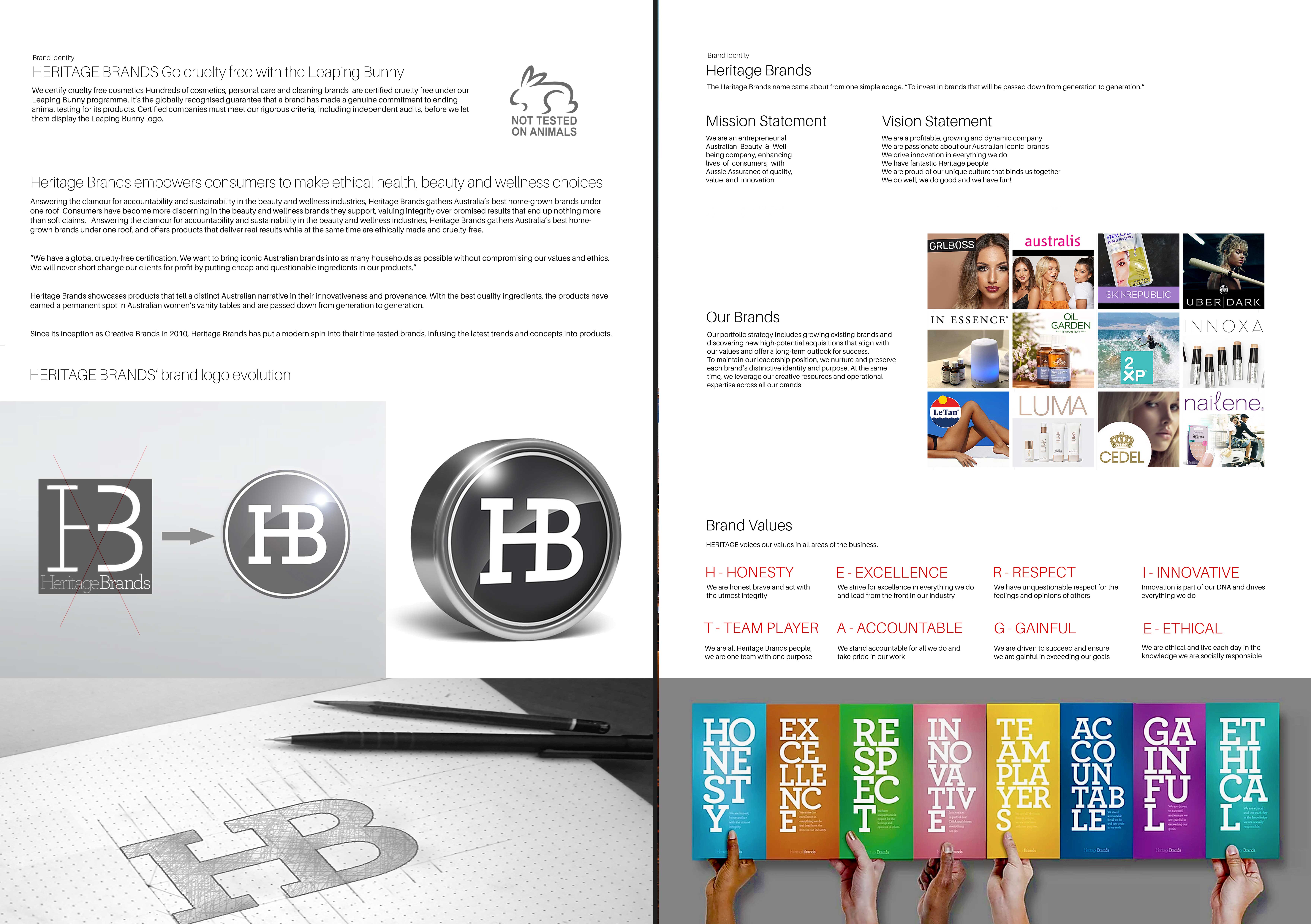 Heritage Brands logo and identity system artwork