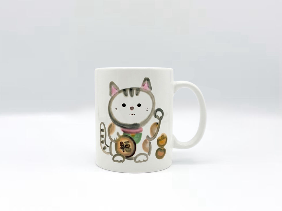 Thumbnail: 水墨動物圖案骨瓷杯 Ink Animal Cup & Lid