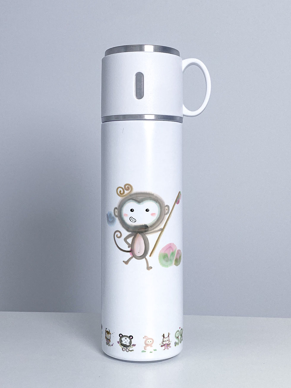 Thumbnail: 500ml 動物手提蓋不銹鋼保溫杯 Animal Stainless Steel insulated Bottle with Handle