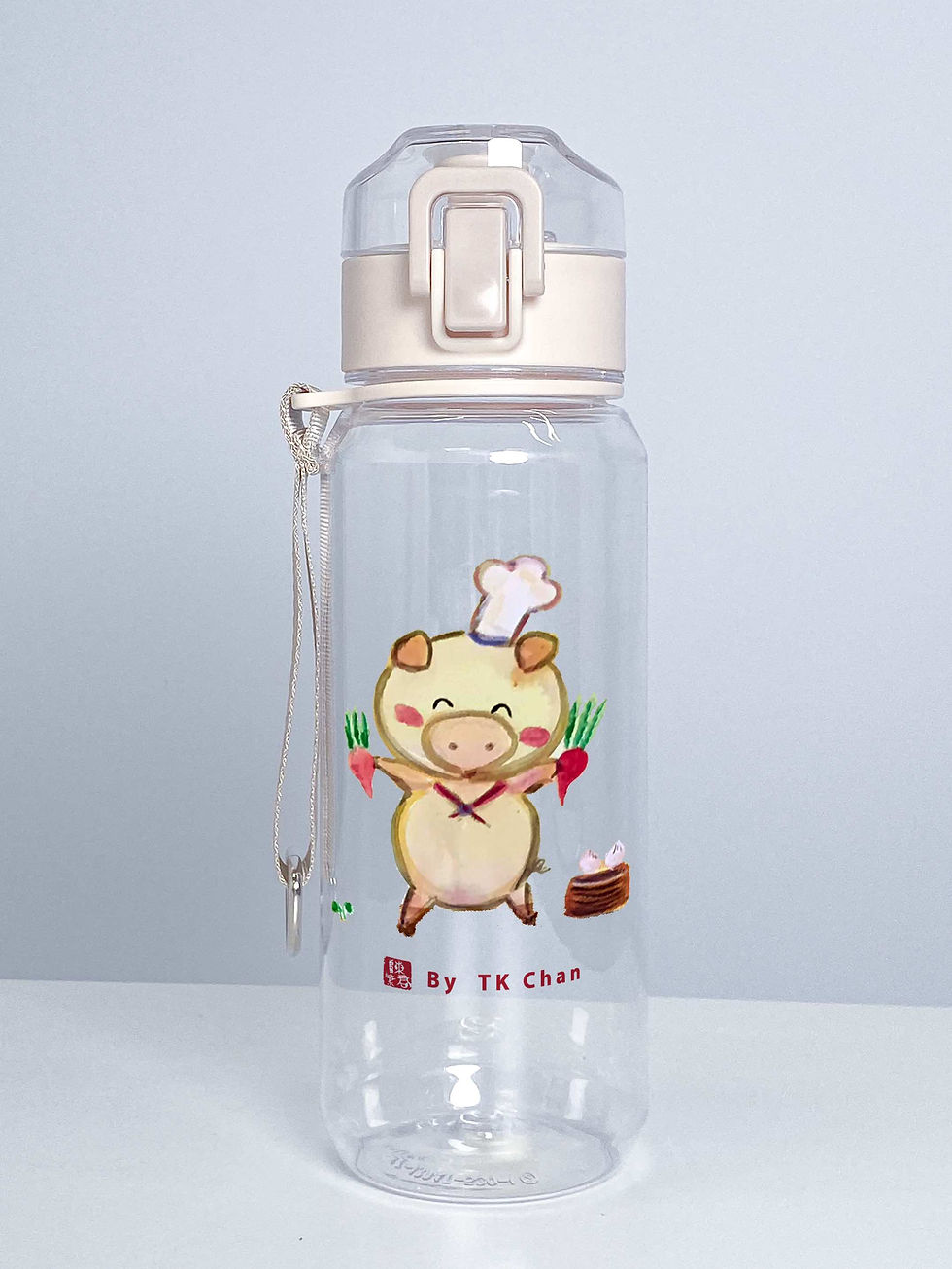 Thumbnail: 530ml 塑膠彩動物透明彈蓋杯 530ml Acrylic Animals Water Bottle with Pop-up Lid
