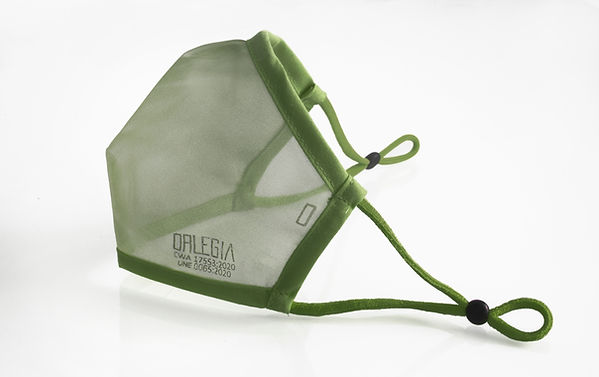 mascarilla transparente kaki