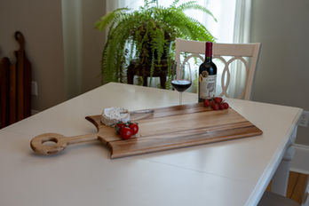 Charcuterie board with long handle