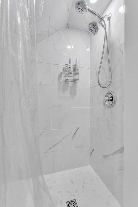 modern white shower
