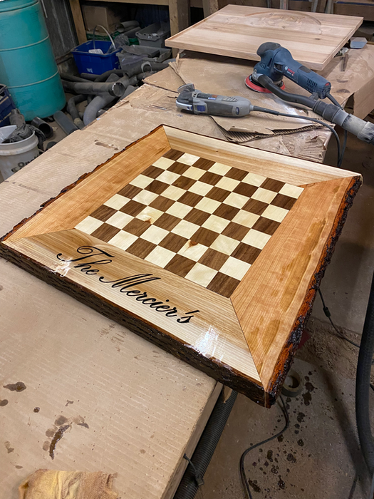 Custom woodwork table top top