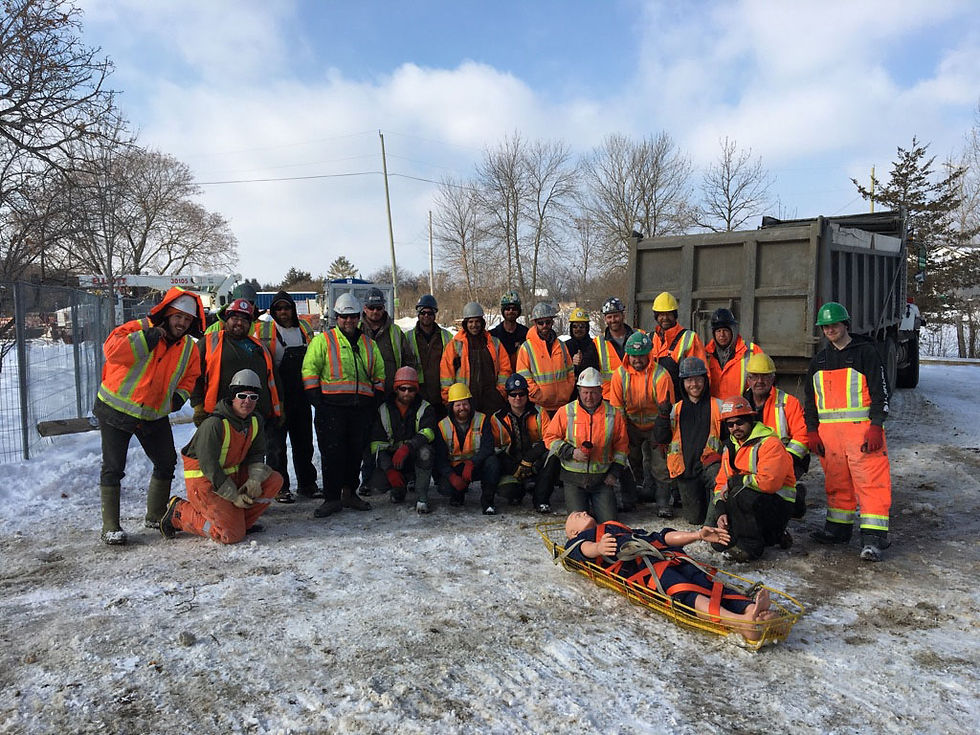 Facca crew being trained for health and safety
