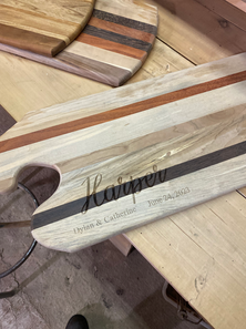 Close-up of custom charcuterie board