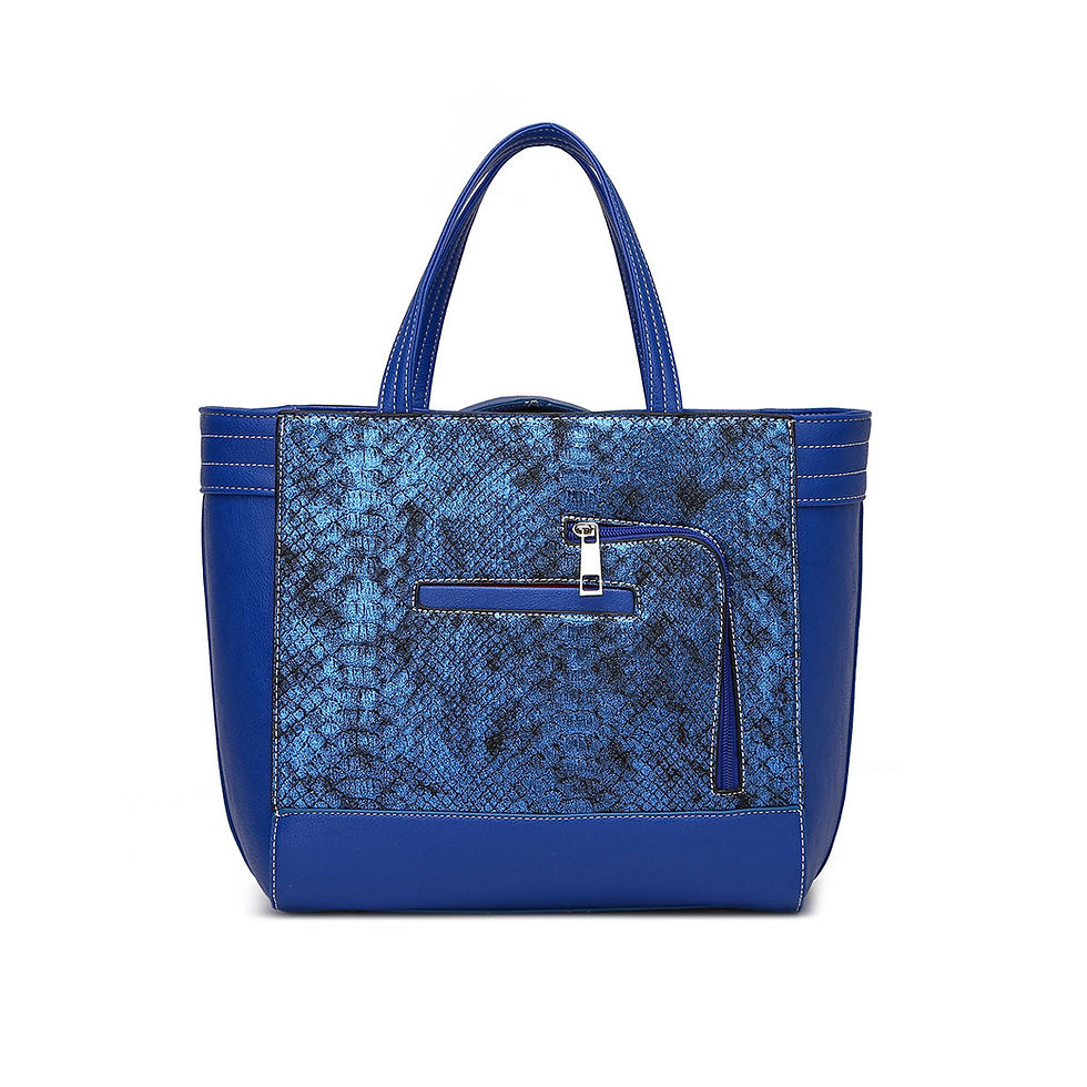Thumbnail: Ocean Metallic Python Jacket Tote