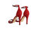 Thumbnail: TYRA Leather High Heel Stiletto Sandals Prom Shoes, Party Shoes