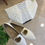 Thumbnail: JACQUALINE White Leather Slip On pointed toe Flat shoes