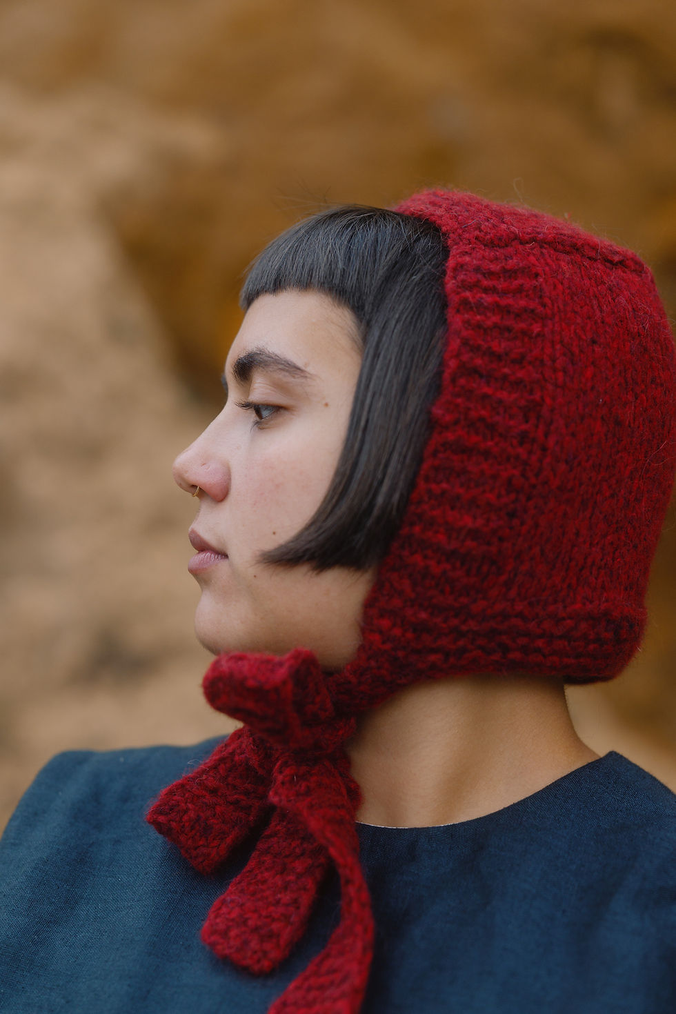 Thumbnail: The Easy Soft Bow Bonnet - Hand Knit Pattern