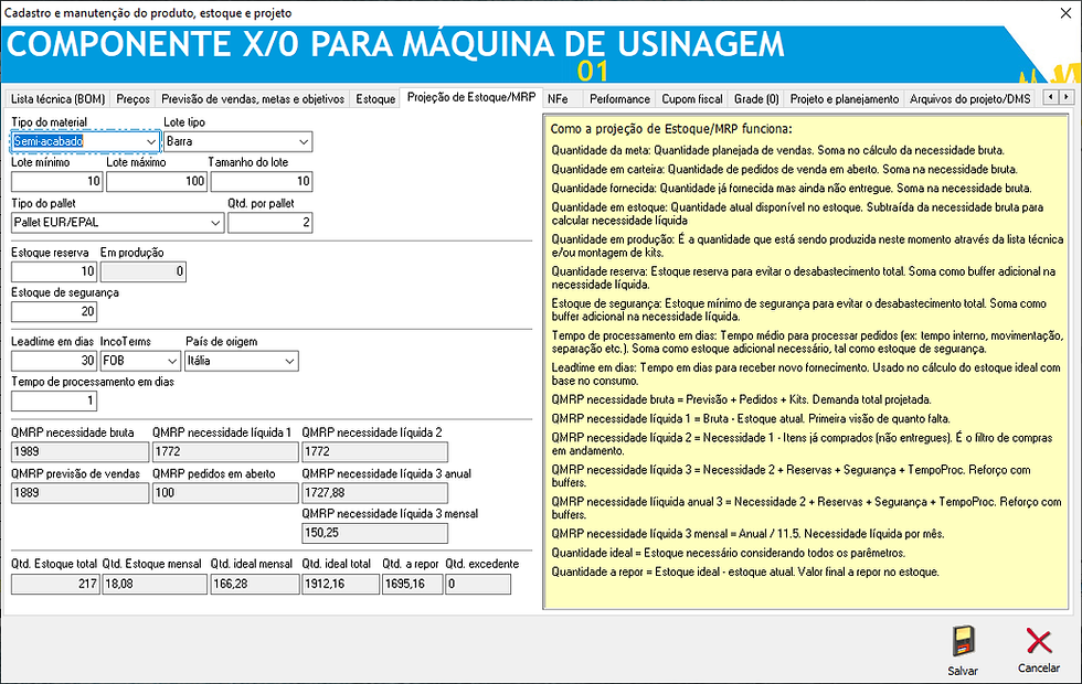 Estoque inteligente do SisFábrica