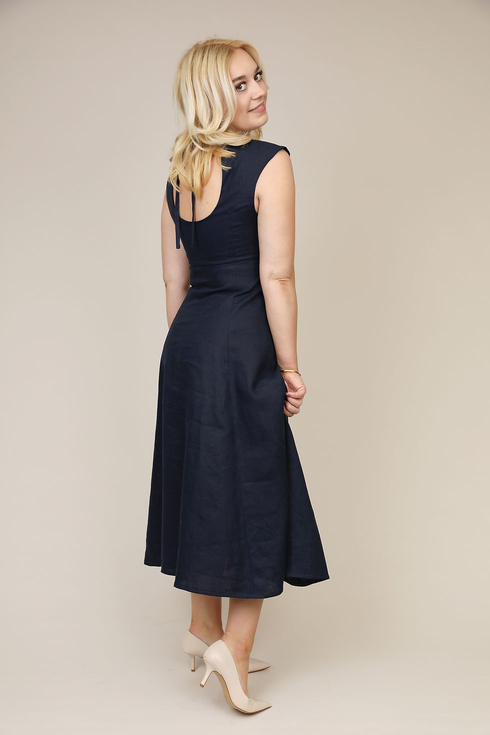 Thumbnail: The Aurelia Dress - Classic Navy
