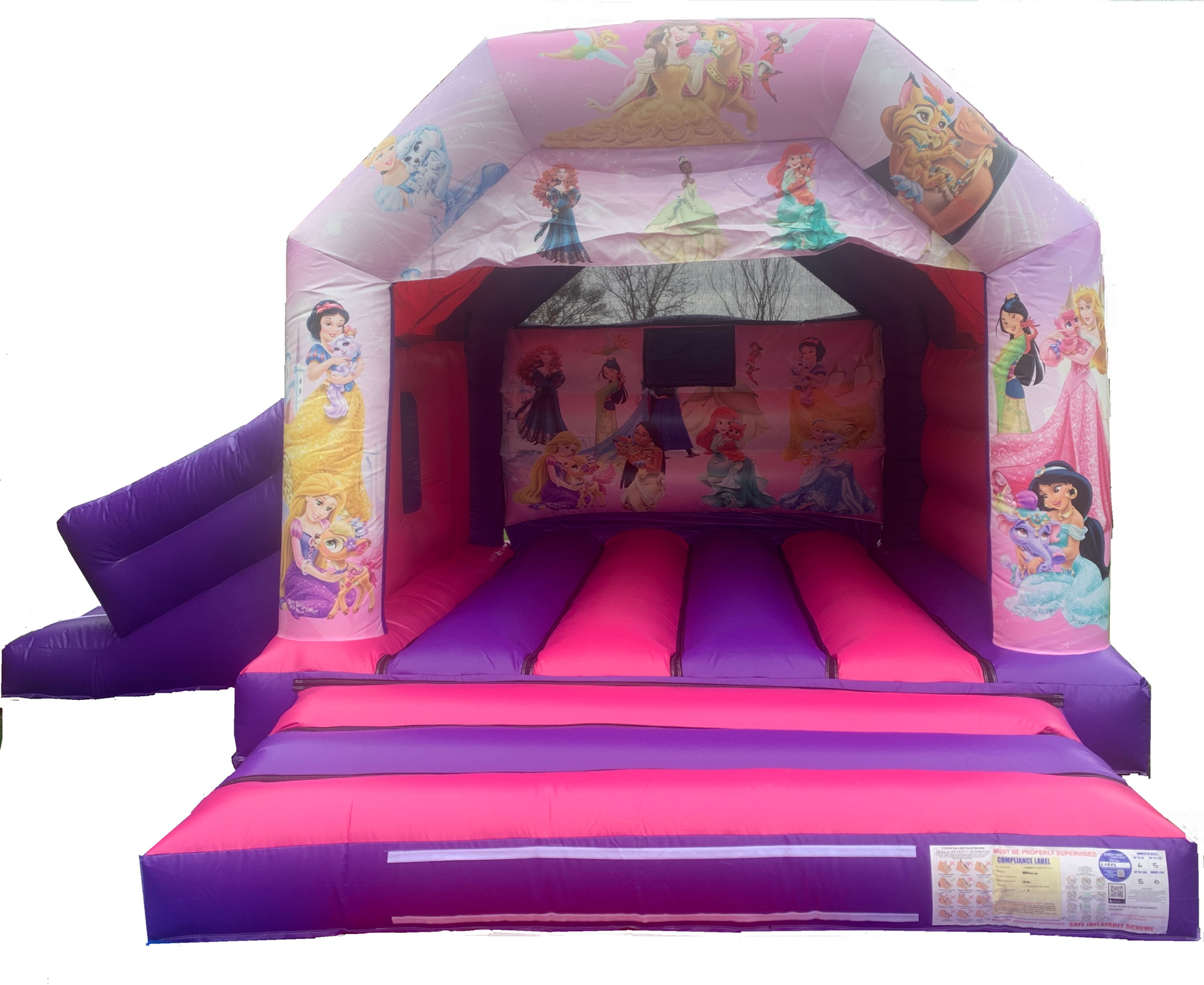 Princess Disco Slide Bouncy Castle