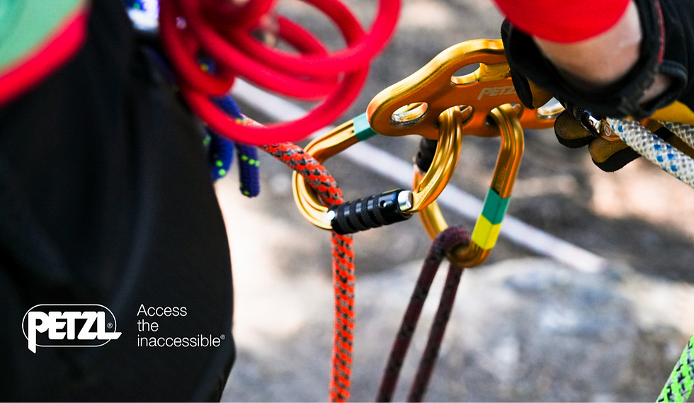 



Closeup of Search & Rescue Technicians handling a rescue system with PETZL Gear 

