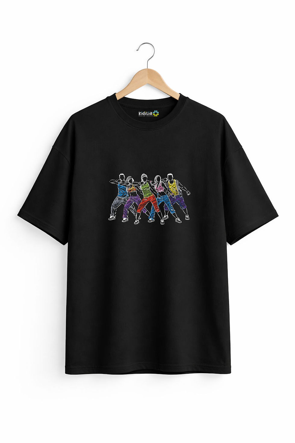 Küçük resim: Zumba Dans Görselli Unisex Bisiklet Yaka Tasarım Tshirt