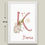 Miniaturbild: K Harfli Tasarımlı Kişiye Özel Bebek Odası Duvar Tablosu 21x30cm