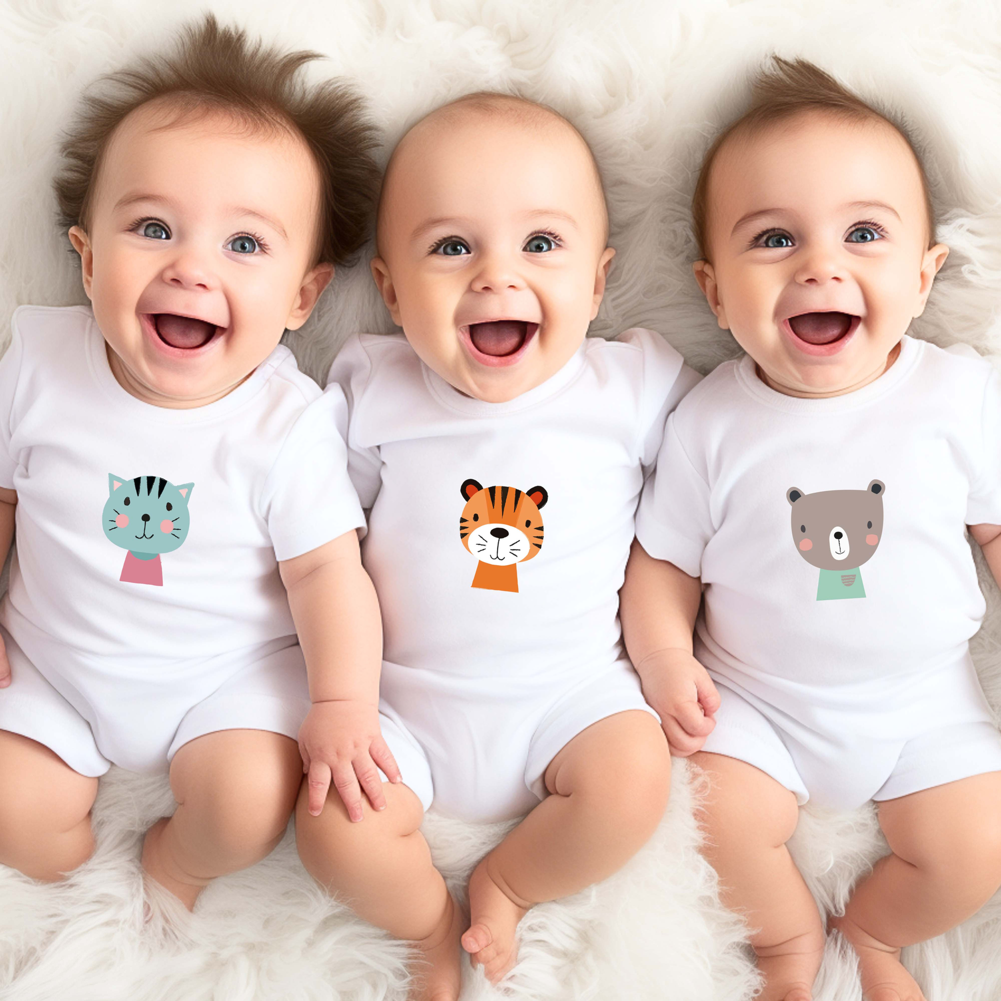 Sevimli Hayvancıklar Üçlü Body Hediye Seti