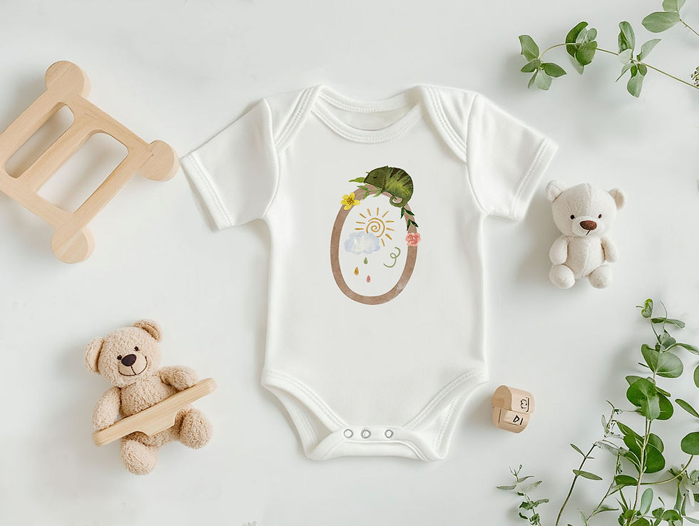 Küçük resim: Kişiye Özel O Harfi Tasarımlı %100 Pamuklu 2'li Bebek Body ve Ham Keseli Set