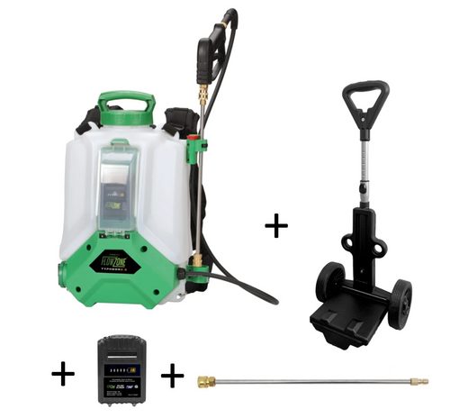 Flowzone Typhoon 2.5 (15 Litre) + Trolley + 5.2AH Battery + Wand (SAVE