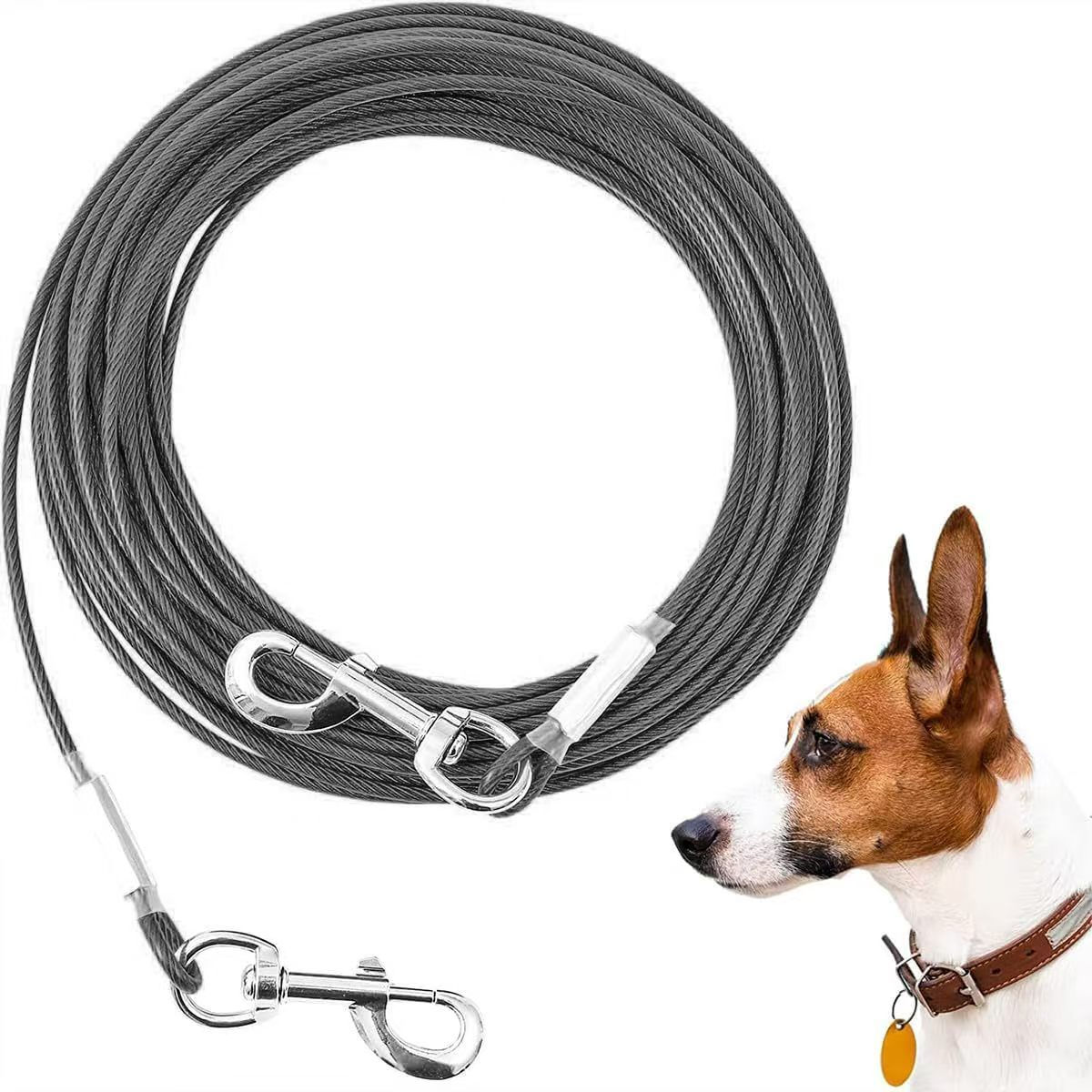 Long Steel Wire Long Leash (Small/Medium dog) | Black
