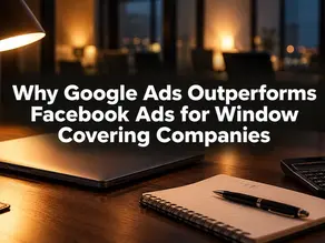 REN Marketing comparing Google Ads and Facebook Ads results for a window covering company