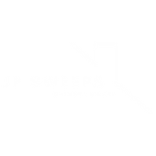 JP SWEEPS CHIMNEY SWEEP PROFESSIONAL LOGO IN WHITE