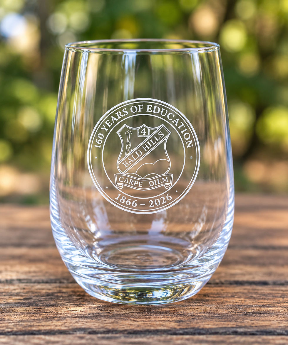 Thumbnail: BHSS 160th Commemorative Stemless Wine Glass
