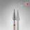 Thumbnail: STALEKS Diamond drill bit pointed pear red EXPERT head diameter 4mm/working part
