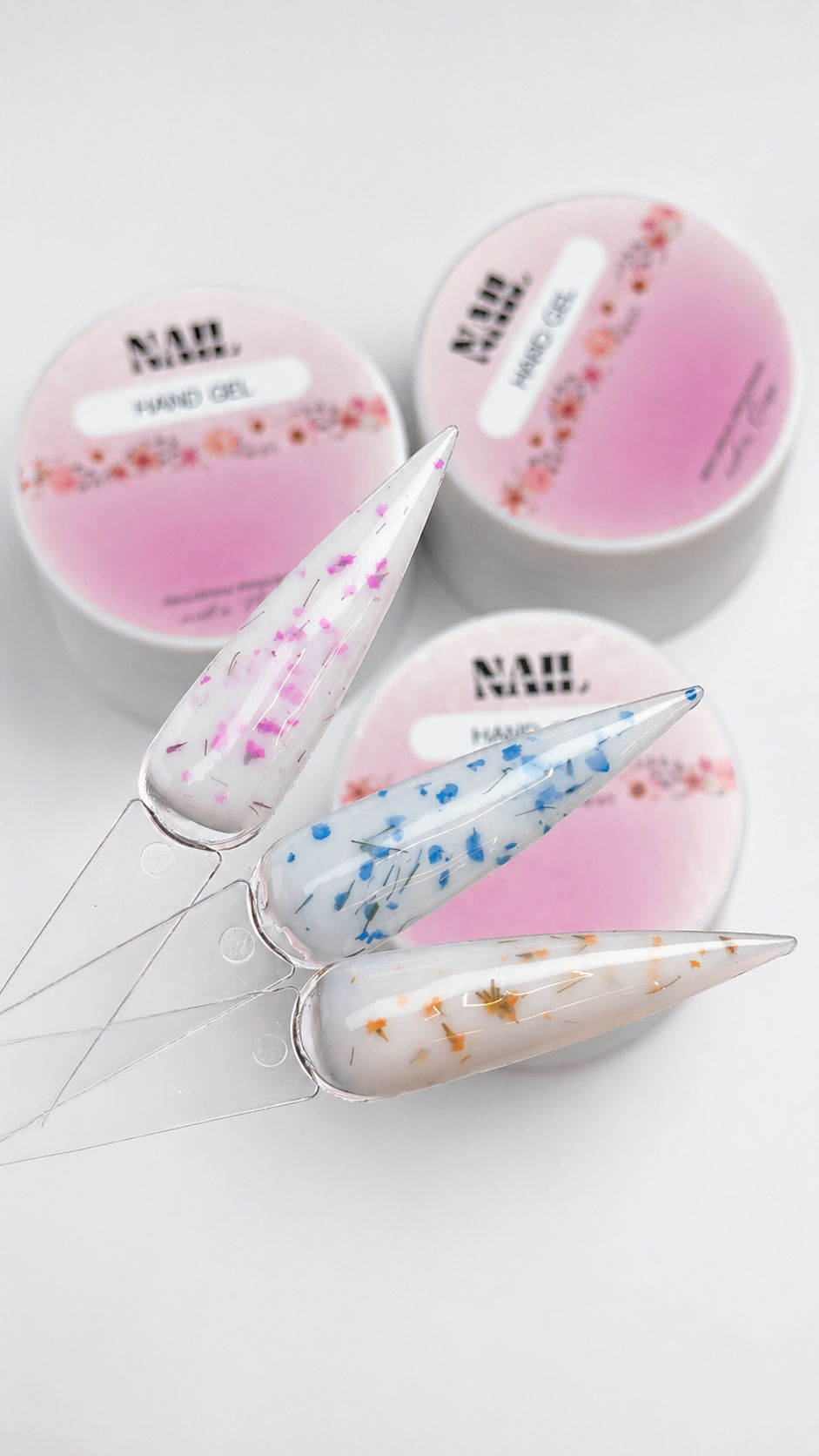 Миниатюра: ND Hard Gel with flowers Purple - 30 ml