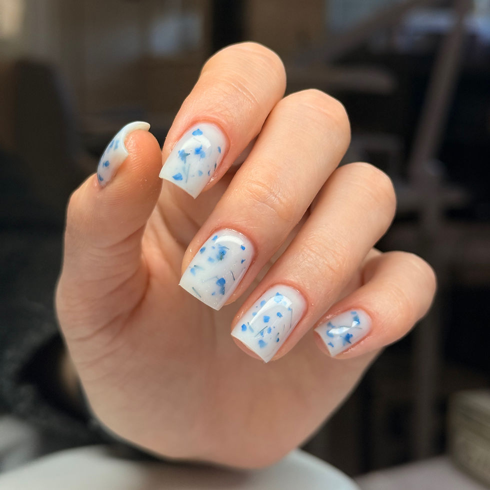 Thumbnail: ND Hard Gel with flowers Blue - 30 ml