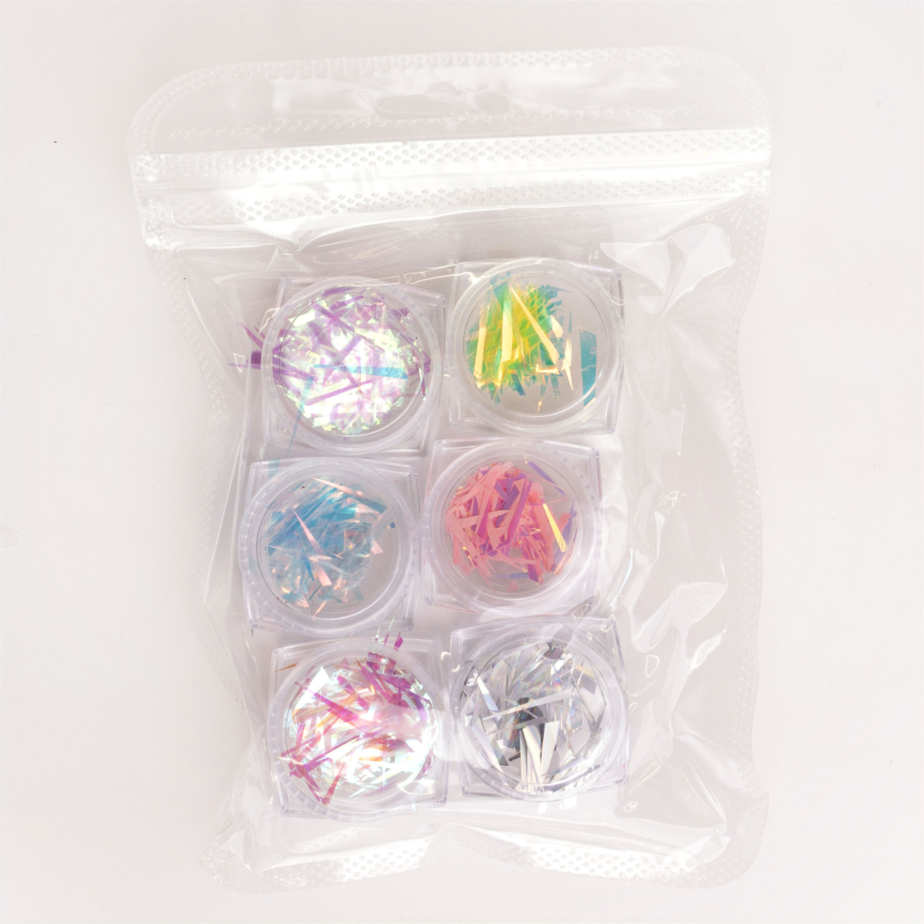 Holographic Colorful Broken Glass Stripes №7