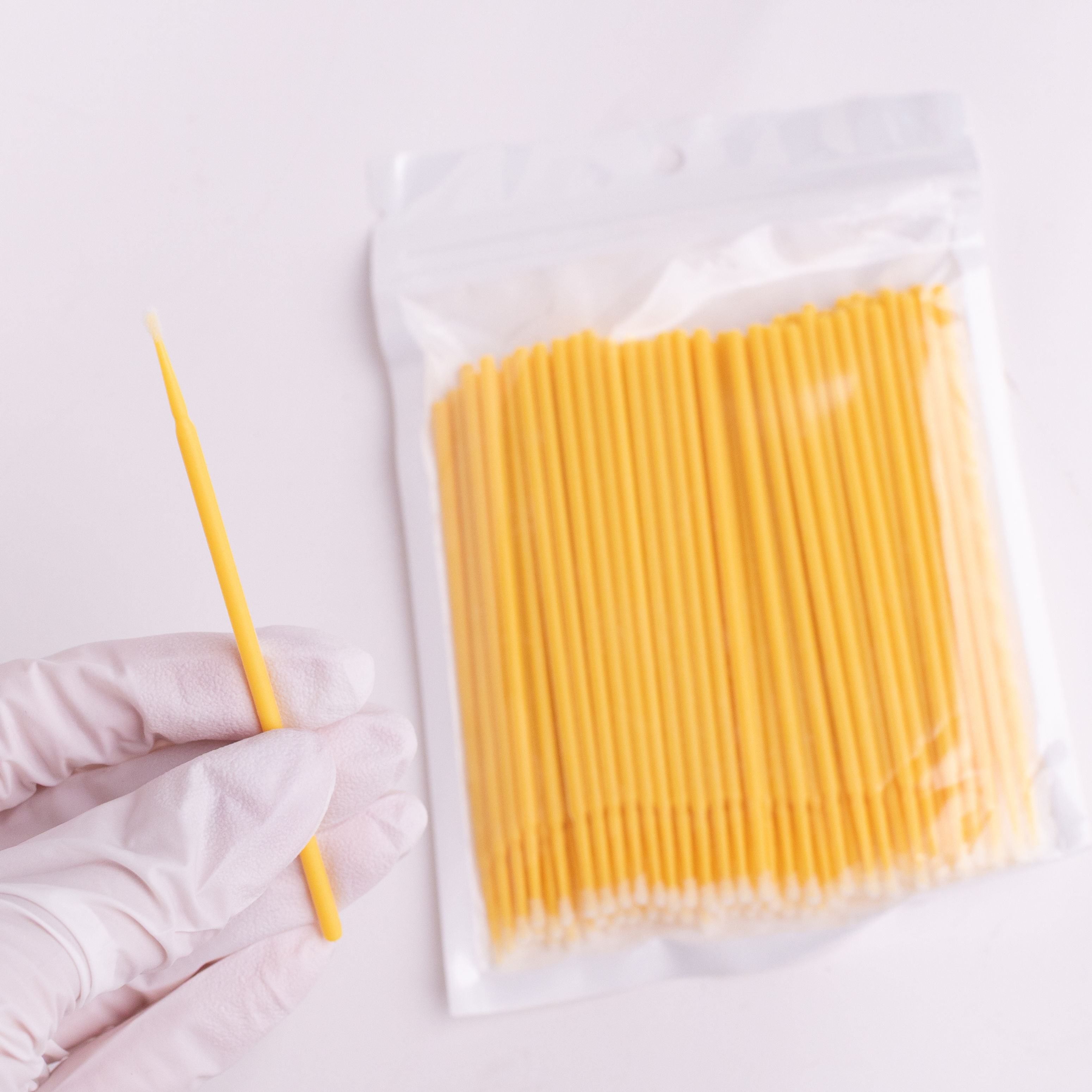 Disposable Microbrush Applicators Yellow - 100pcs
