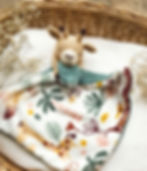 Miniature : Doudou bi-matière girafe 