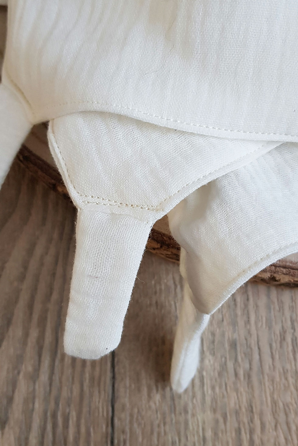 Miniature : Doudou plat double gaze ivoire 