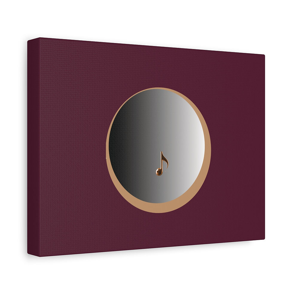 Thumbnail: Matte Canvas Print with music note in a circle