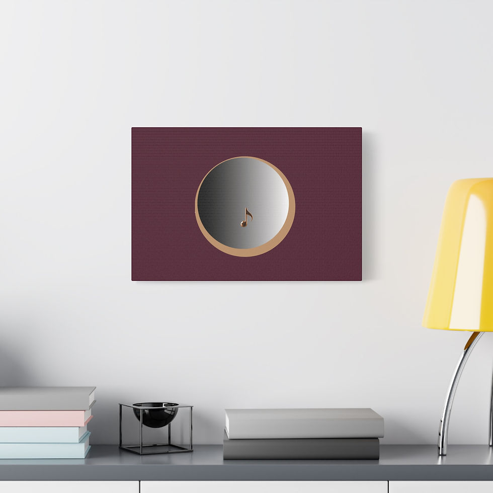 Thumbnail: The Dreamiest music note matte canvas print on a wall
