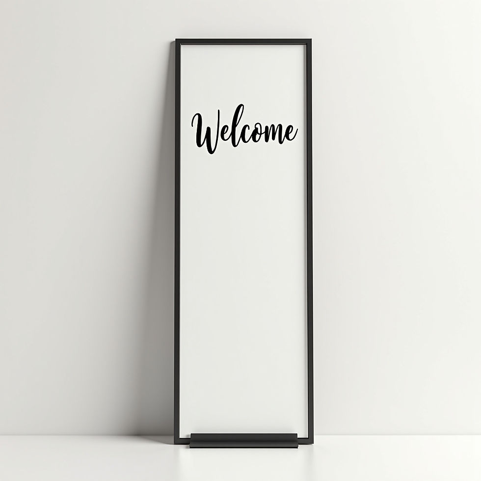 Welcome Mirror Sign