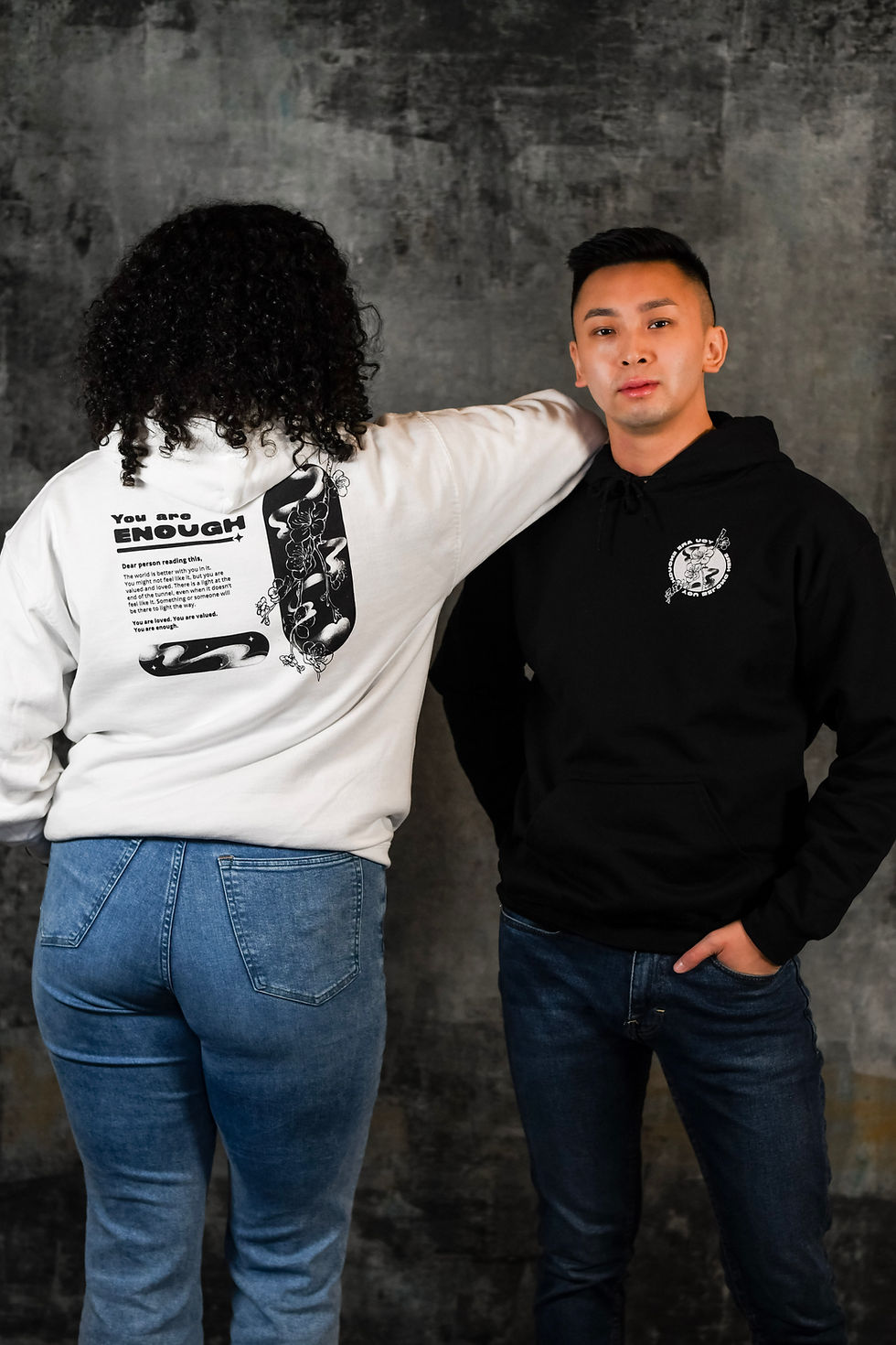 Thumbnail: You Are Enough White Hoodie