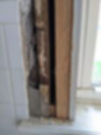 Window Jamb of Original Window Exposed During Demo