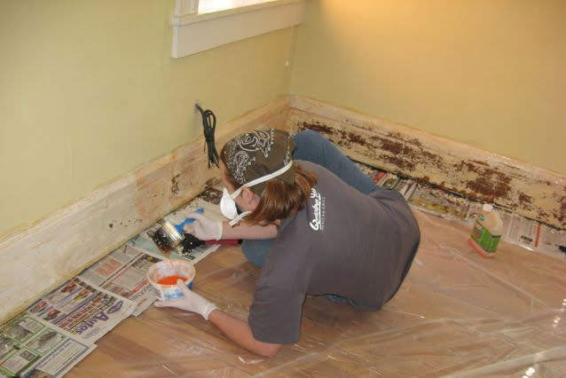 Stripping Douglas Fir Baseboards with Citristrip Stripper