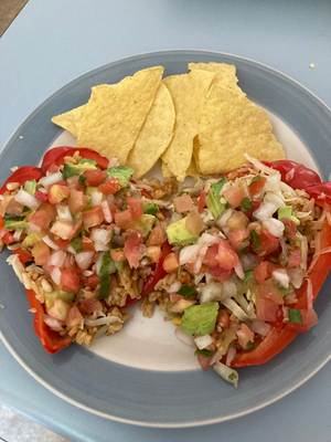         No-Bake TEX-MEX STUFFED PEPPERS