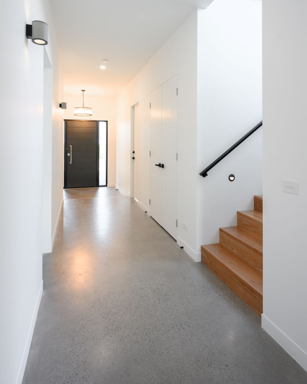 Hallway in a new custom home built by Roberts Builders